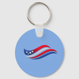 Chaveiro Almofada USA Stars & Stripes Wave Vermelho Branc