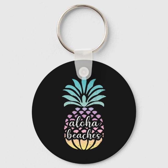 Chaveiro Aloha Beaches Hawaii Hawaii Pineapple Cute Beach (Frente)