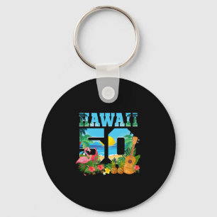 Chaveiro Aloha Havaí 50º Aniversário Havaí Tropical Havaian
