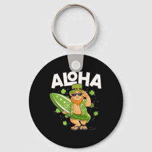 Chaveiro Aloha Havaí Surfando Leprechaun Dia de São Patríci