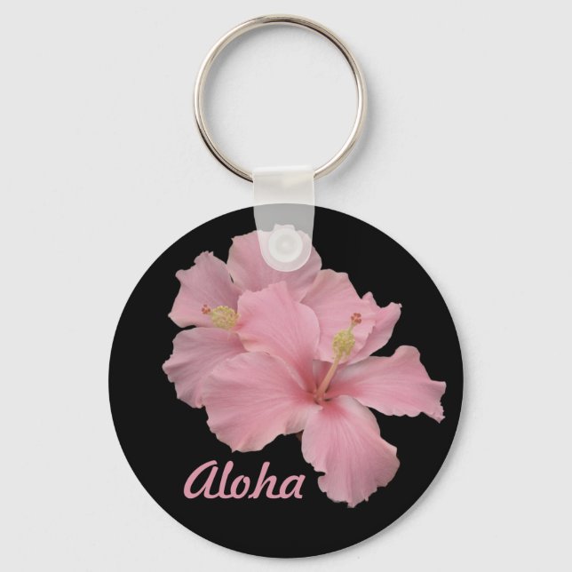 Chaveiro Aloha Hawaiian Hibiscus Key Chain (Frente)