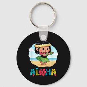 Chaveiro Aloha Hula Hawaiian Cute Girl Dancer Summer Beach