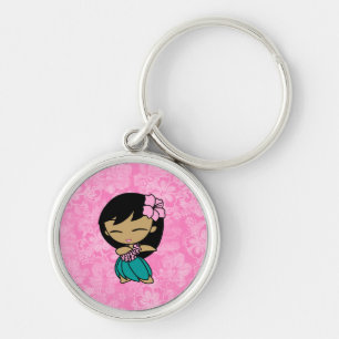 Chaveiro Aloha Keyrings do hibiscus da menina de Hula dos