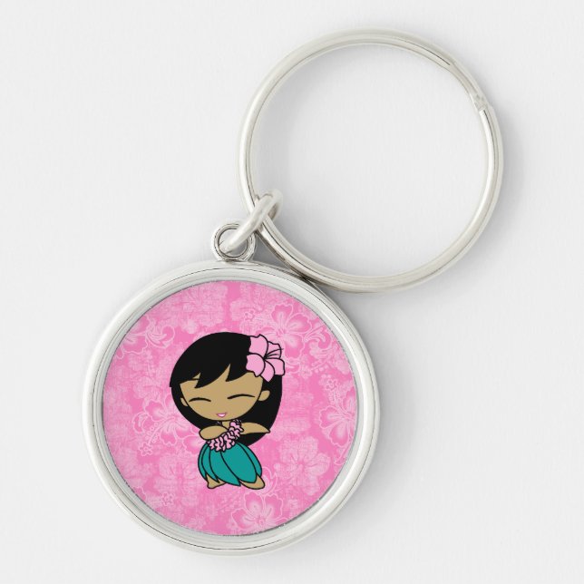 Chaveiro Aloha Keyrings do hibiscus da menina de Hula dos (Frente)