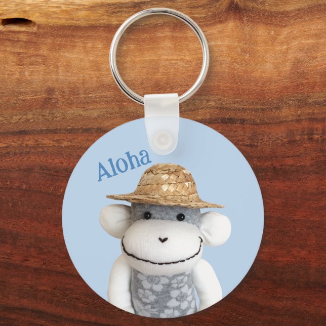 Chaveiro Aloha Sock Monkey(Boy) (Frente)