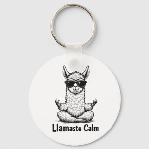 Chaveiro Alpaca Fique Calma Llamaste Lama Yoga Engraçado