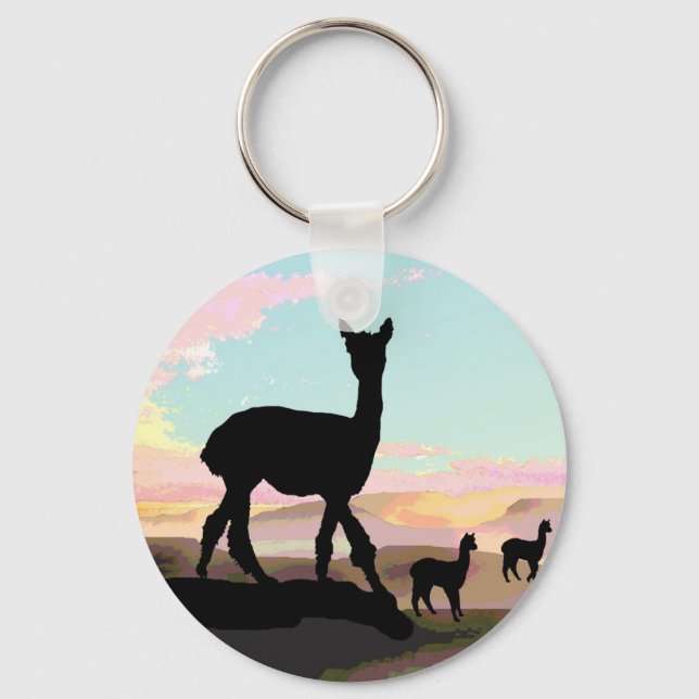 Chaveiro Alpacas Sunset (Frente)