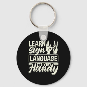 Chaveiro Alphabet Teacher American Sing Language É Muito H