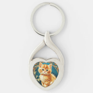 Chaveiro Alphonse Mucha Art Nouveau Cat