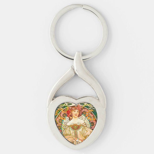 Chaveiro Alphonse Mucha Art Nouveau Daydre (Frente)