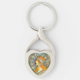 Chaveiro Alphonse Mucha Art Nouveau Zodiac