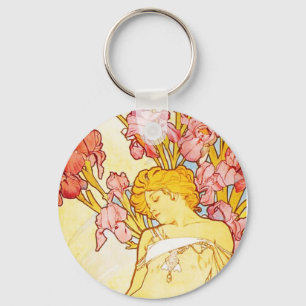 Chaveiro Alphonse Mucha Iris Key Chain