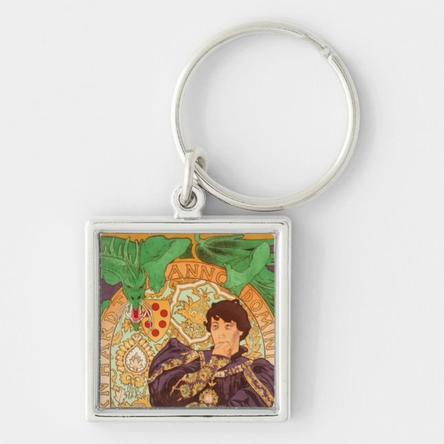 Chaveiro Alphonse Mucha Prince e Dragon (Frente)