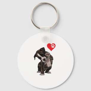 Chaveiro Altos Cinco Bulldog Pup Eu Adoro Boxer Dog Lover