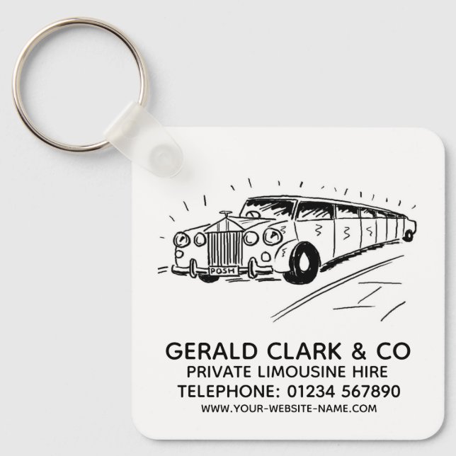 Chaveiro Aluguel de Limousine de Espalho de Luxo (Frente)