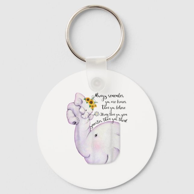 Chaveiro Always Remember You Are Braver Than You Believe Mo (Frente)