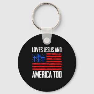 Chaveiro Ama a jesus e a américa também 4 de julhoAma a jes