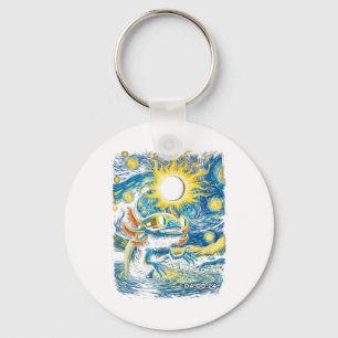 Chaveiro Ama Axolotls Solar Eclipse Vintage Starry Night