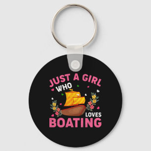 Chaveiro Amante de barcos engraçado apenas uma garota que a