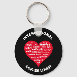 Chaveiro AMANTE DE CAFÉ Multilíngue Personalizado