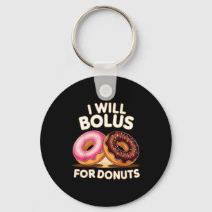 Chaveiro Amante de Donut Humor Diabético Vai Bolus Por Donu