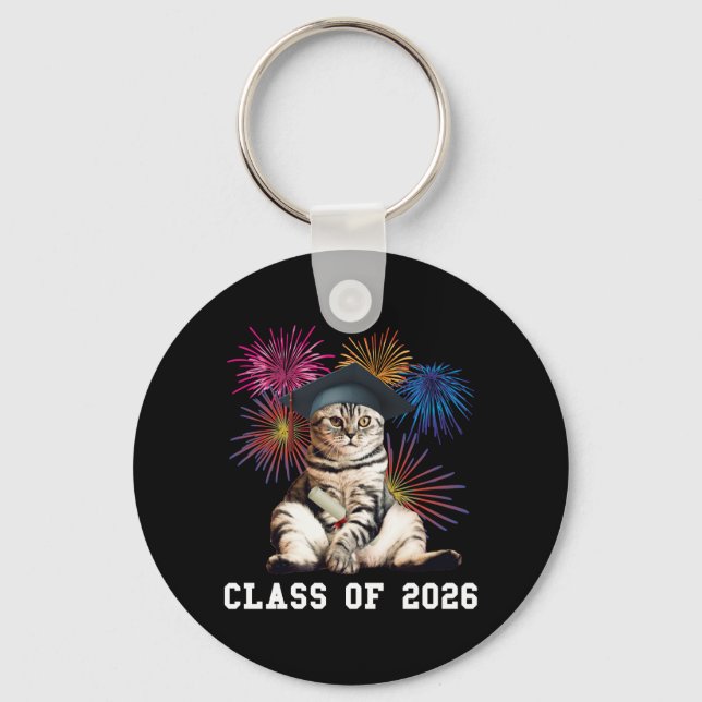 Chaveiro Amante de Gatos da Turma de 2026 (Frente)