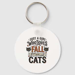 Chaveiro Amante de Gatos de Outono Camisa Vintage de Hallow