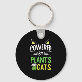Chaveiro Amante de gatos engraçados vegetarianos alimentado