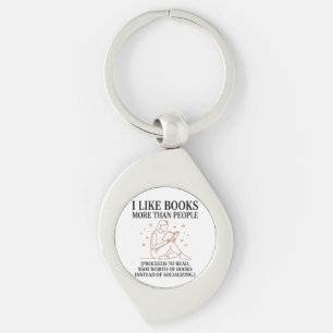 Chaveiro Amante de Livros Engraçados Eu Gosto Mais de Livro