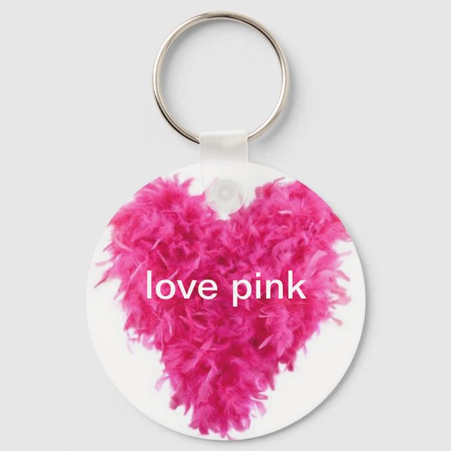 Chaveiro amante rosa feather jiboia (Frente)