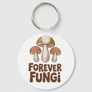 Chaveiro Amantes de Cogumelos Kawaii para Sempre Fungi