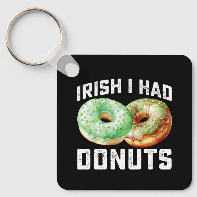 Chaveiro Amantes de Donuts Irlandeses Eu Tinha Dia de São P (Frente)