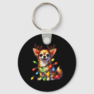 Chaveiro Amantes de os animais Pet Chihuahua Dogs Reindeer 