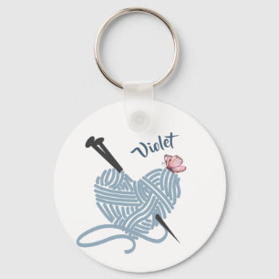 Chaveiro Amantes de Tricô e Fio Personalizados