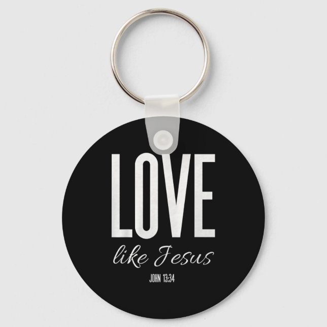 Chaveiro Amar Como Jesus João 13_ Versículo Bíblico Camiset (Frente)