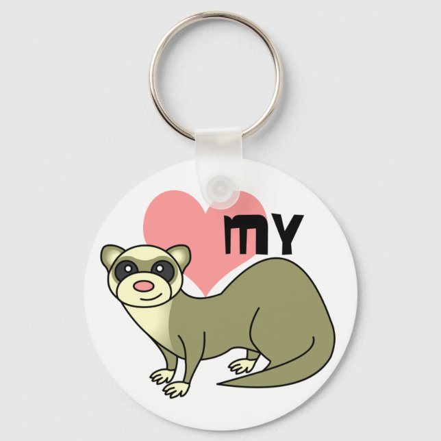 Chaveiro Amar Meu Ferret (Frente)