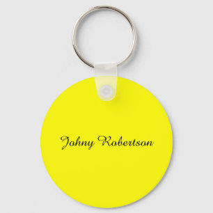 Chaveiro Amarelo Brilhante Simples Elegante Profissional Mo