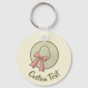 Chaveiro Amarelo De Chapéu Brimado Amplo