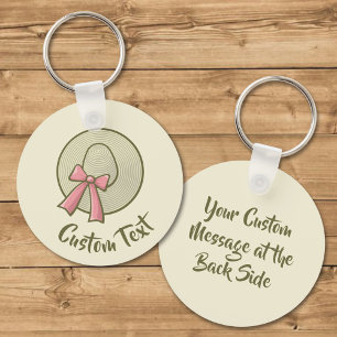 Chaveiro Amarelo De Chapéu Brimado Amplo