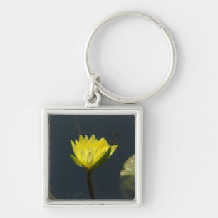 Chaveiro amarelo de Lotus Waterlily