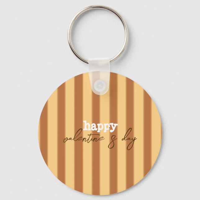 Chaveiro Amarelo - Dia de os namorados castanho (Frente)