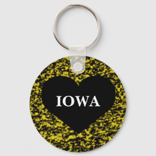 Chaveiro Amarelo do coração de Iowa