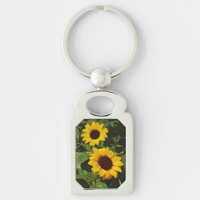 Chaveiro amarelo do design do girassol (Frente)