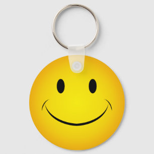 Chaveiro amarelo dourado da cara