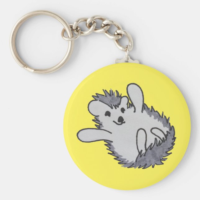 Chaveiro Amarelo Feliz porco (Frente)