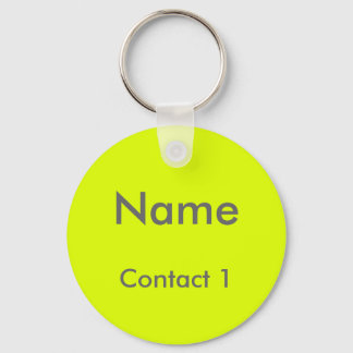 Chaveiro amarelo fluorescente -personalizado 