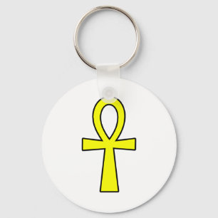 Chaveiro Amarelo jeroglífico egípcio da chave da vida dos