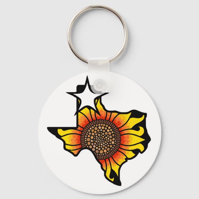 Chaveiro amarillo TEXAS design 2 (Frente)