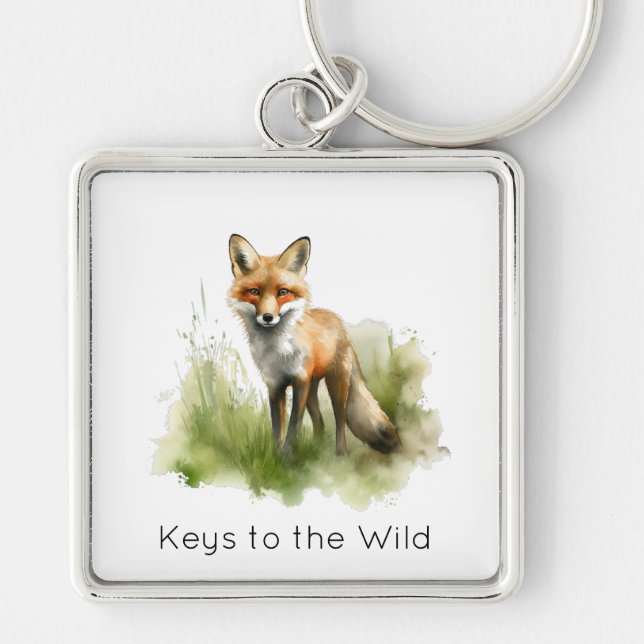 Chaveiro Amber Gaze: Raposa-sombra, personalizada (Frente)