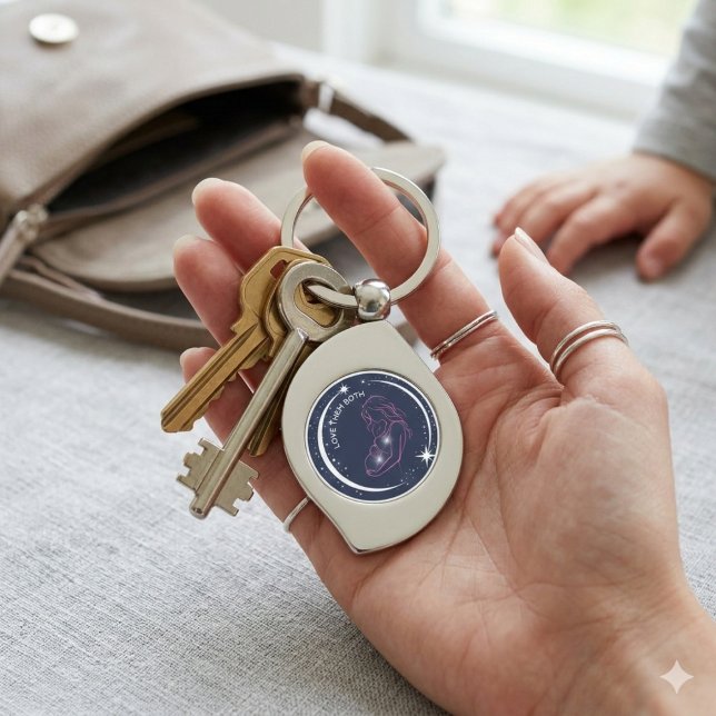 Chaveiro Ambos São Amados Mãe e Bebê Pró-Vida Redemoinho (Criador carregado)